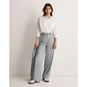 MADEWELL The Neale Straight-Leg Pant in Drapeweave Overcast Size 2 2023 Office